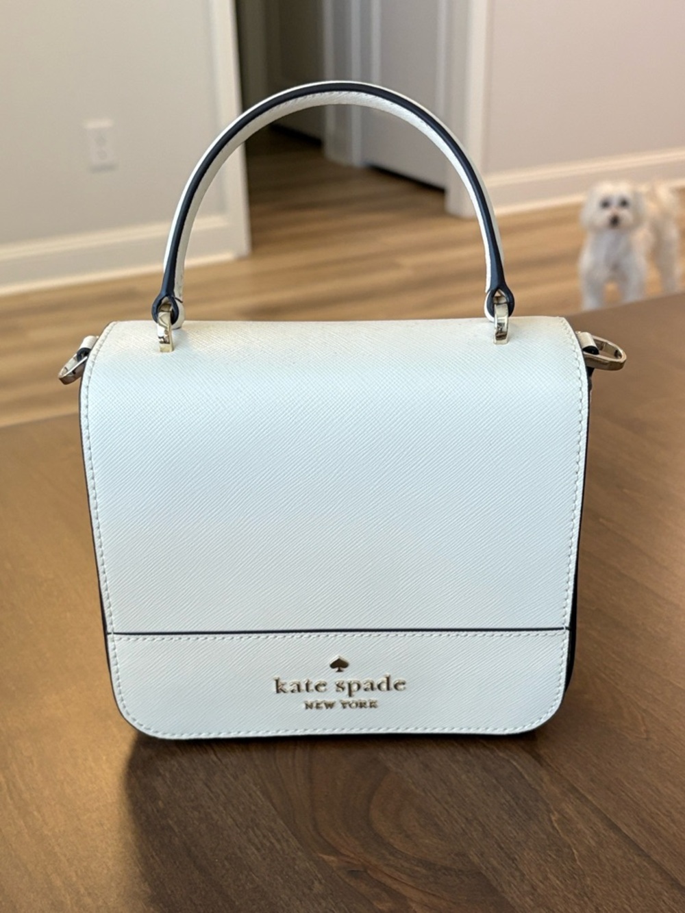 kate spade Ivory Staci Square Crossbody with Top Handle - Picture 2 of 9